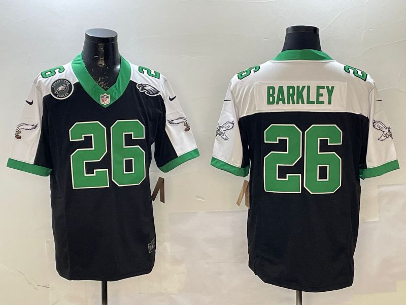 Men Philadelphia Eagles #26 Barkley Black Thanksgiving three generations 2025 Nike Limited NFL Jersey style 8